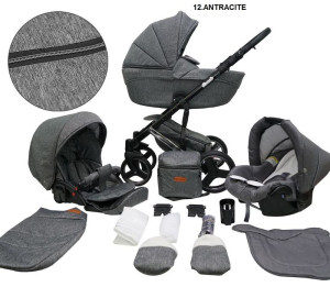 Детская универсальная коляска Mikrus Comodo Silver  2 в 1